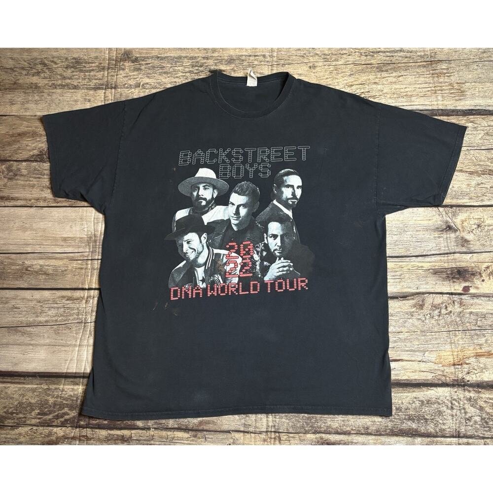 Backstreet Boys BSB DNA World Tour 2022 Concert Black Short Sleeve T Shirt 2XL